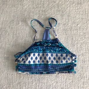 Floral Pattern Swim Suit Bikini Top